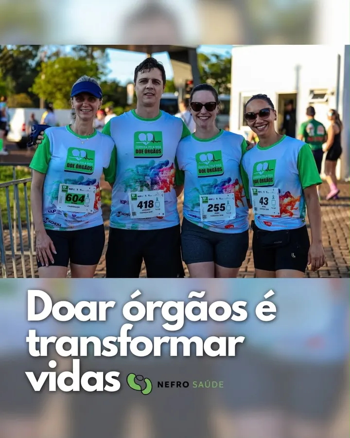 Publicação da Nefro Saúde no Instagram: Doar órgãos é transformar vidas
